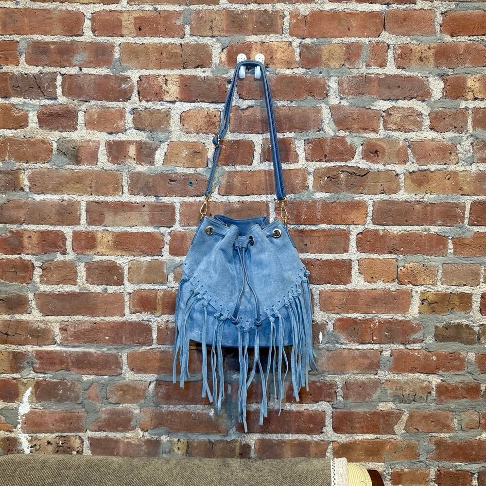 Diva's Bag Fringed Bucket Crossbody Bag